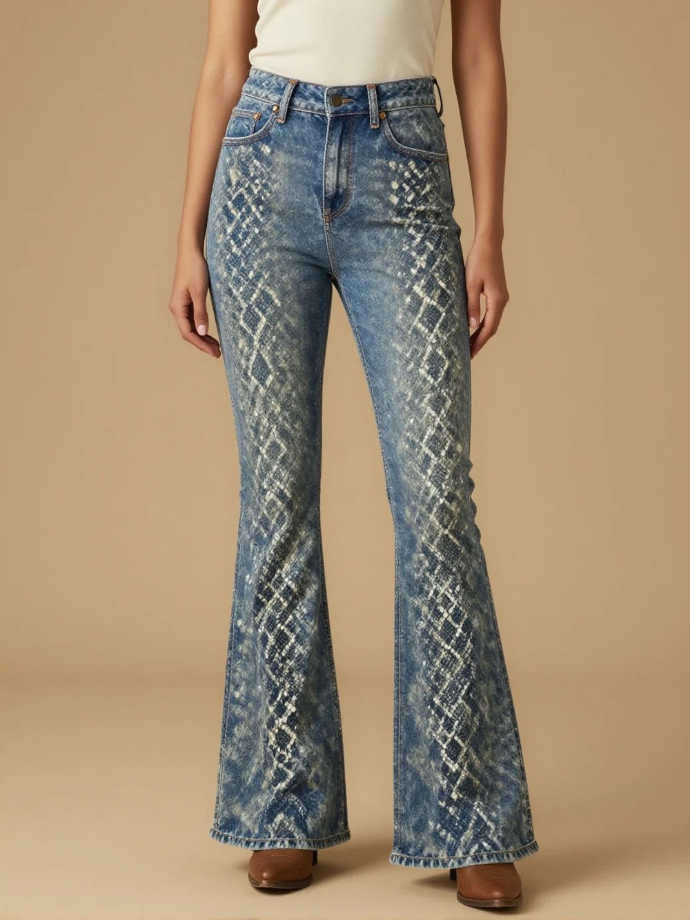 💎Diamond Snake Print Jeans